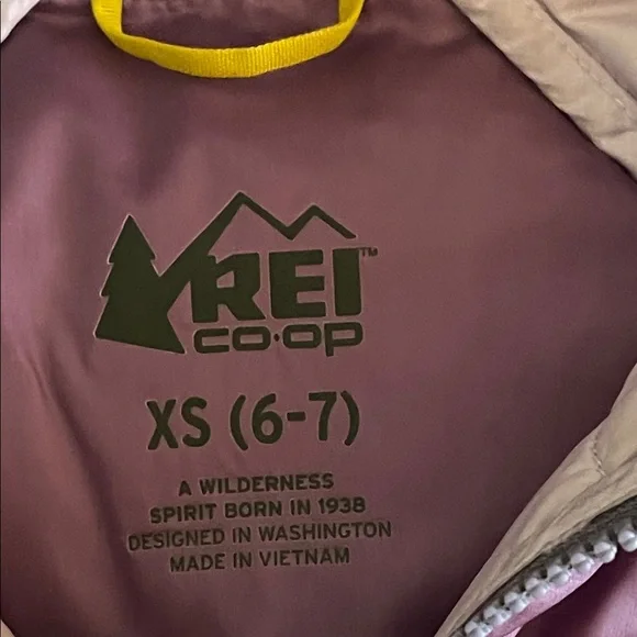 REI 2tone Lavender Hooded Puffer Jacket SZ 6-7 - Picture 3 of 7